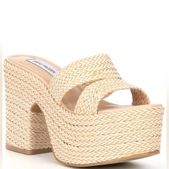 Steve Madden Gianni Woven Platform Sandals - Picture 4 of 10